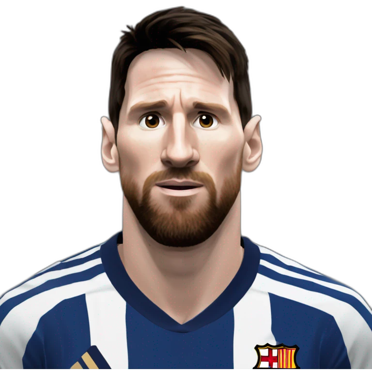 Messi avec le doit sur le net emoji