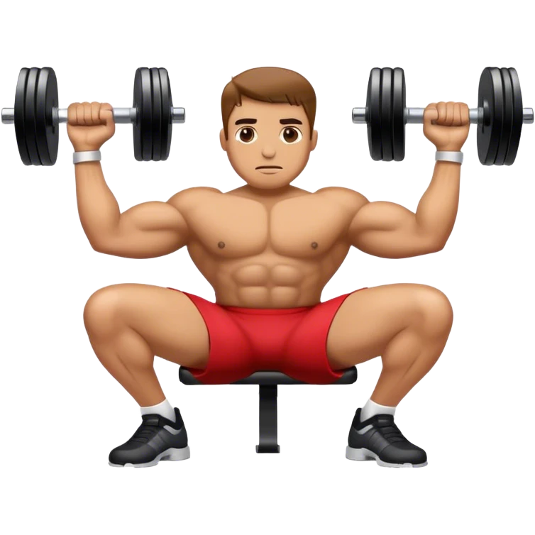 holding a heavy dumbbell in each hand to perform bench press emoji