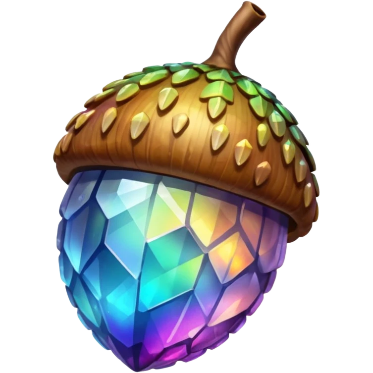 Crystallised acorn emoji