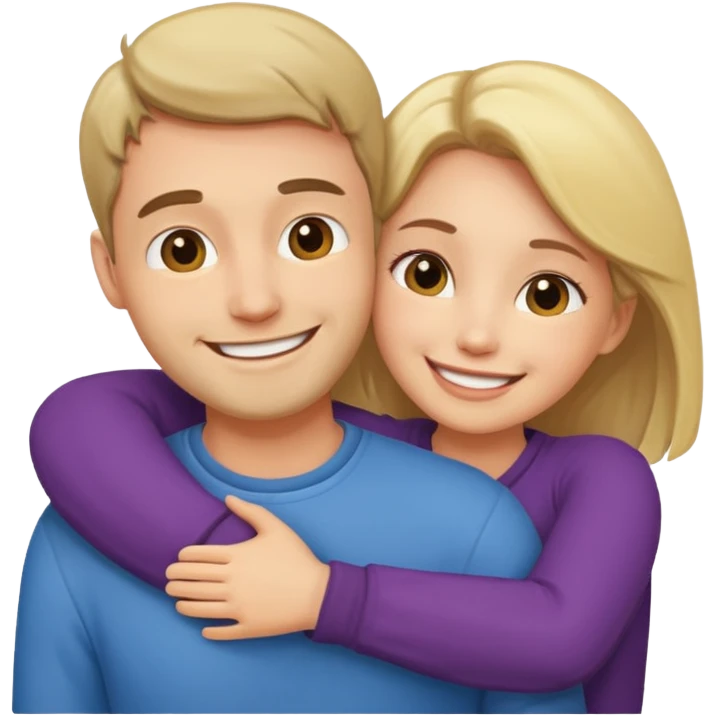 Hugging couple emoji