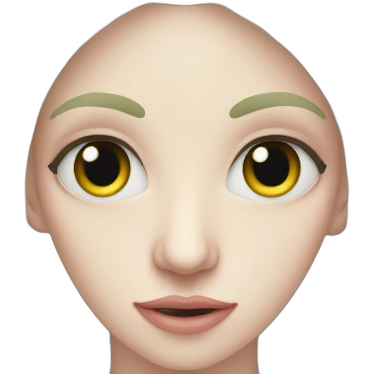 Pale skin red eye elf emoji