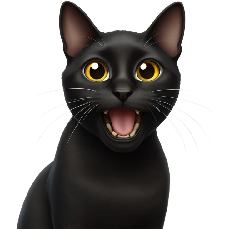Surprised black cat emoji