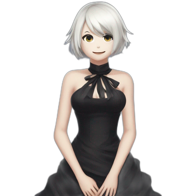 nier automata 2b in a dress emoji
