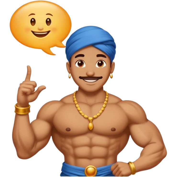 Genie with speech Bubble saying "It is Done" emoji