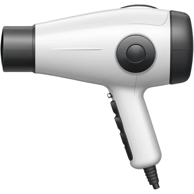 Blowdryer outline white emoji
