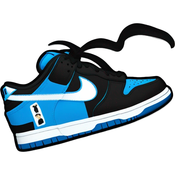 Black and blue Nike dunks emoji
