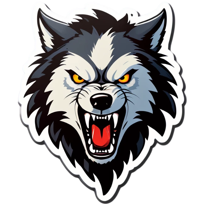 Angry wolf  emoji