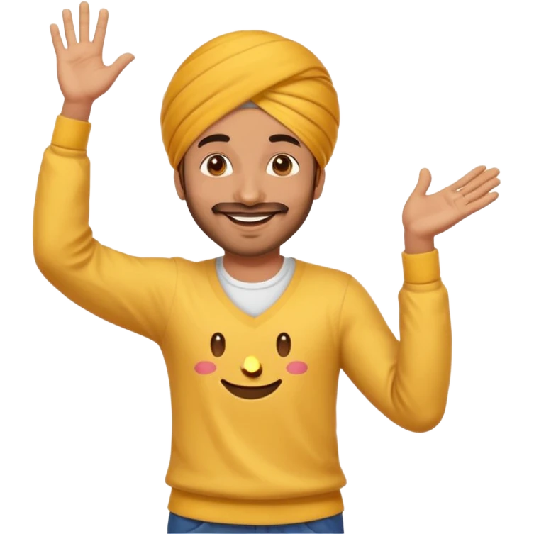 Male Punjabi is dancing on emoji emoji emoji
