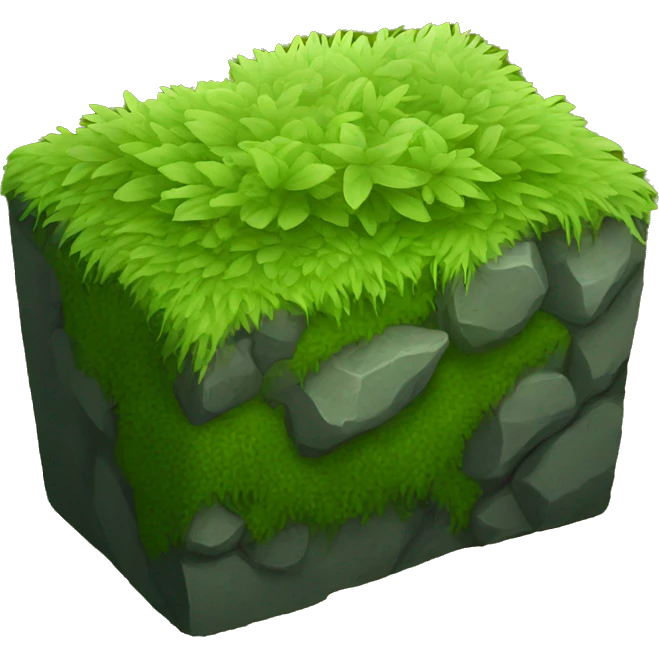 Moss stone emoji