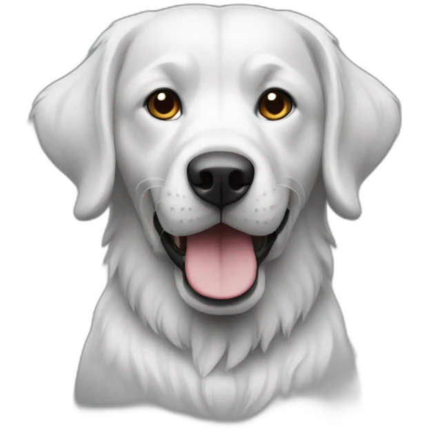 Chat gris sur chien blanc emoji