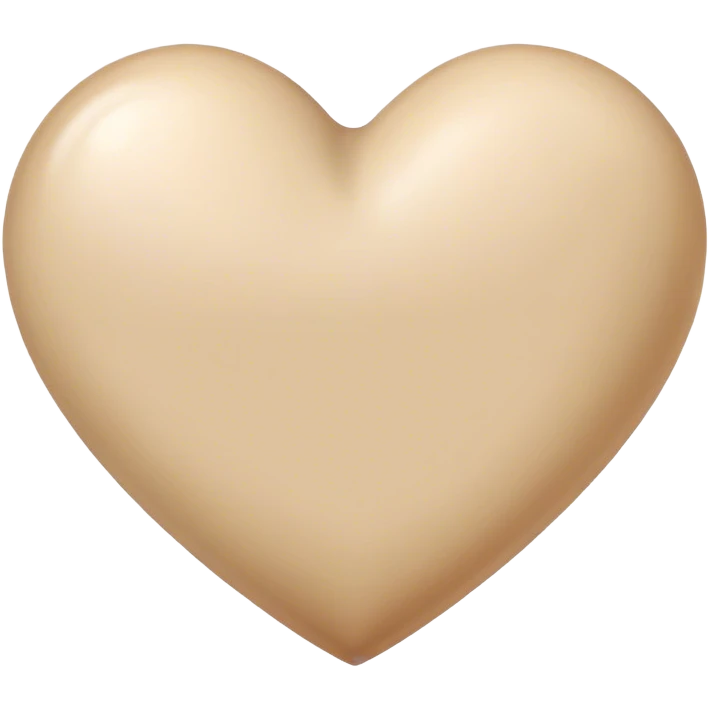 Beige heart emoji