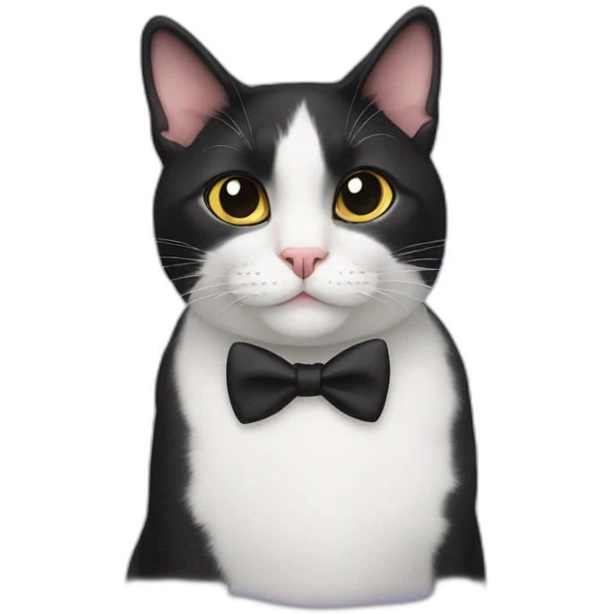 tuxedo cat without bow tie emoji