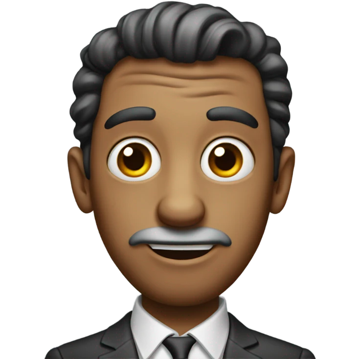 Goofy looking man with big eyes emoji