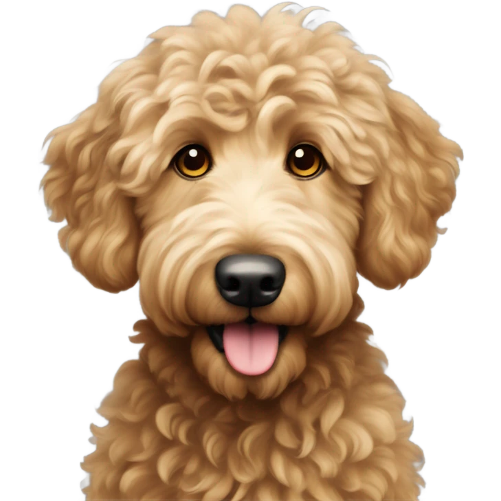 A fluffy, curly goldendoodle  emoji