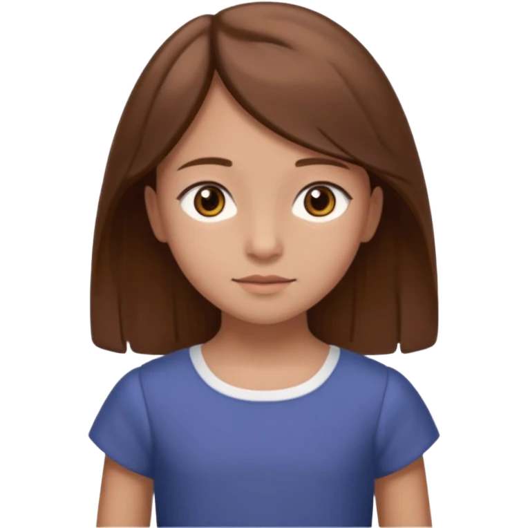 Daria whit brown hair and brown eyes a 7 y.o kid emoji