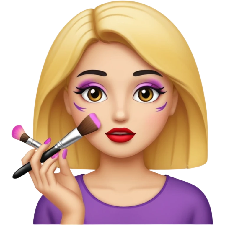 Putting on makeup emoji