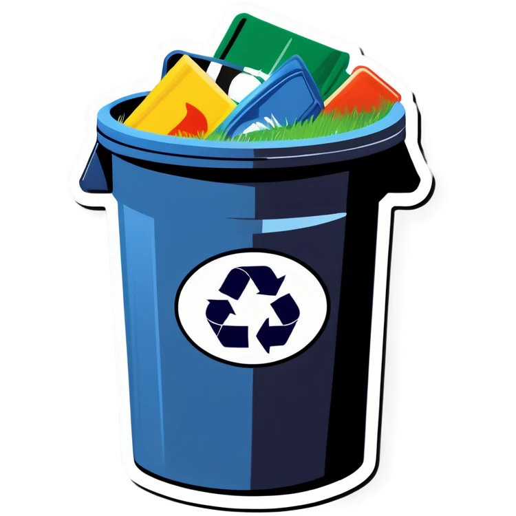 Garbage can on football field  emoji