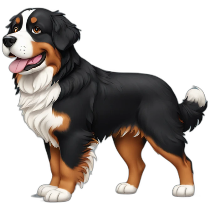 Bernese Mountain Dog Standing on side emoji