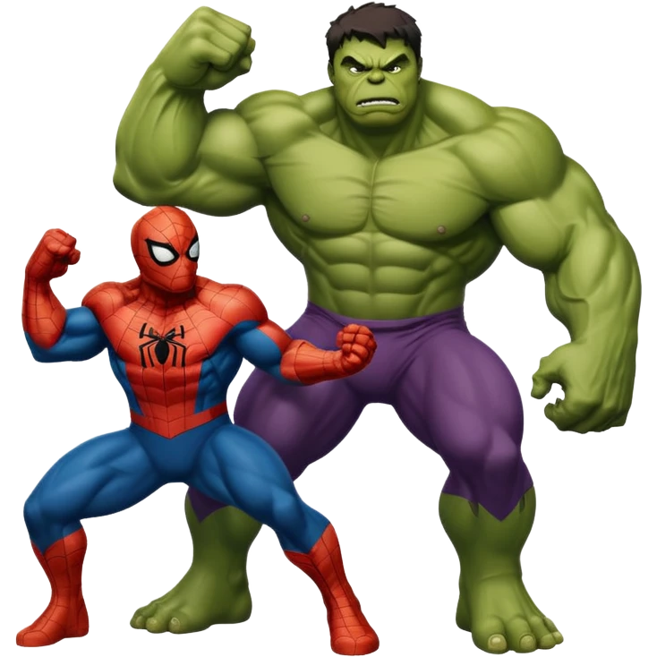 Spider-Man and Hulk emoji