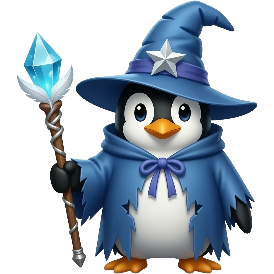 Penguin Wizard emoji