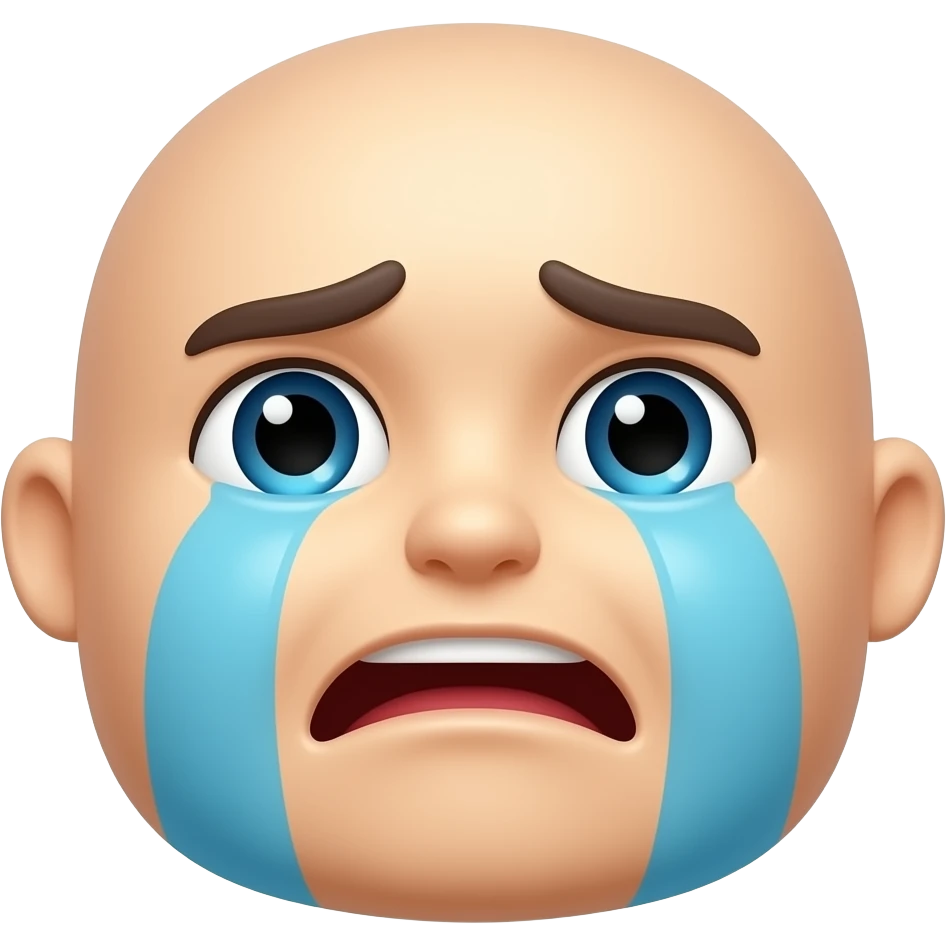 Cabeça de rosto chorando -Emojis.com-Pien emoji