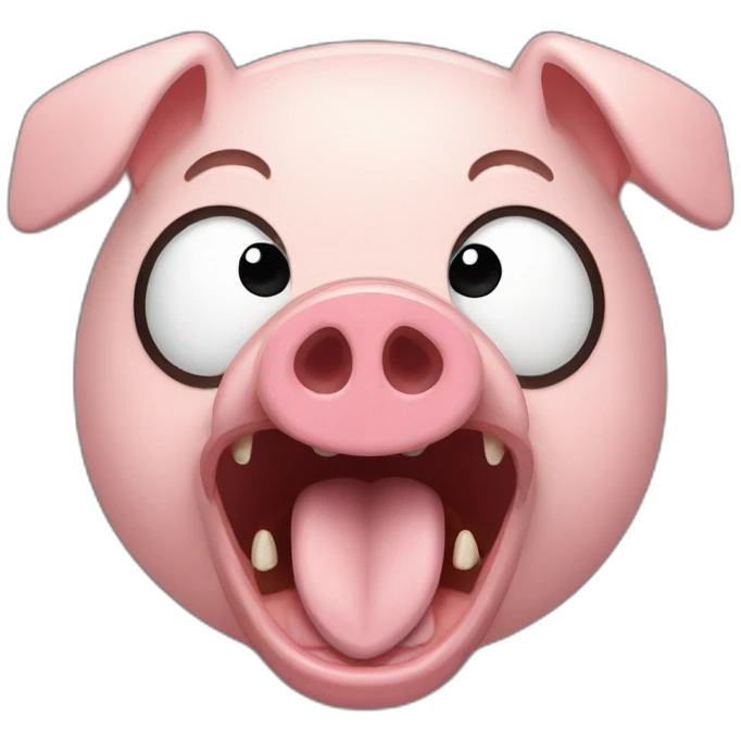 Spiderman bite pig emoji