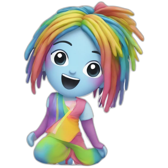 zumba arc en ciel fonc blanc emoji