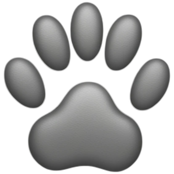 dog paw all grey emoji