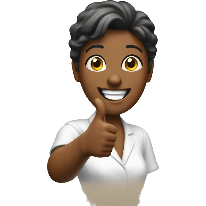 Thumbs up photo lady emoji