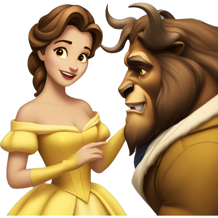 beauty and the beast belle emoji
