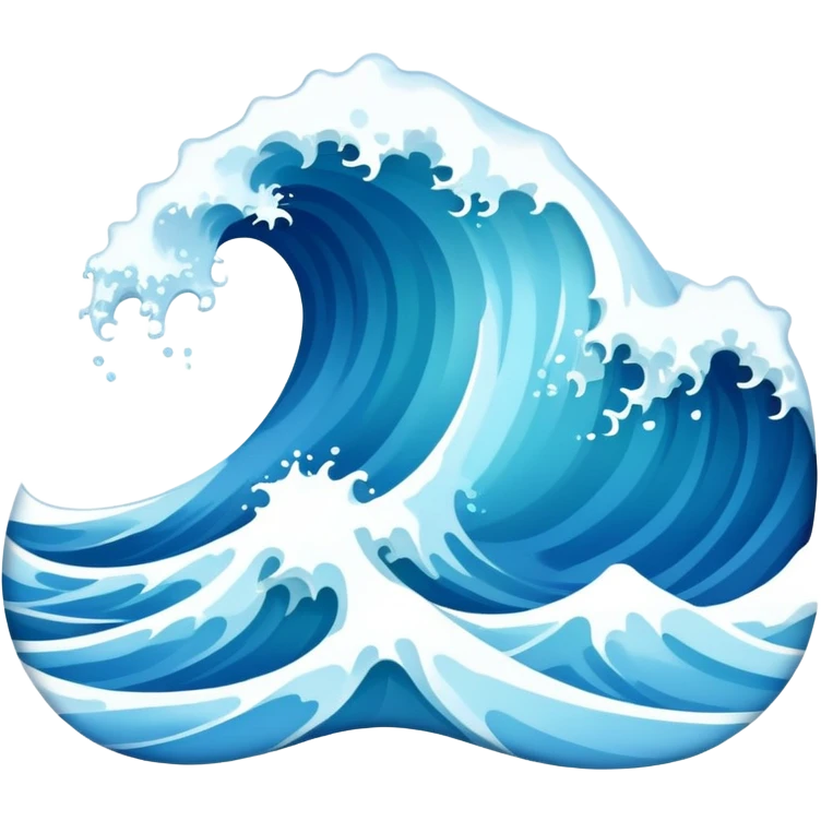 Light blue ocean wave emoji