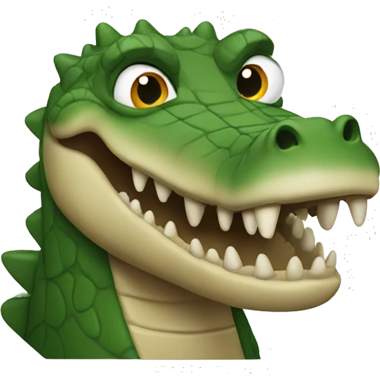 Crocodile with the face of a human emoji