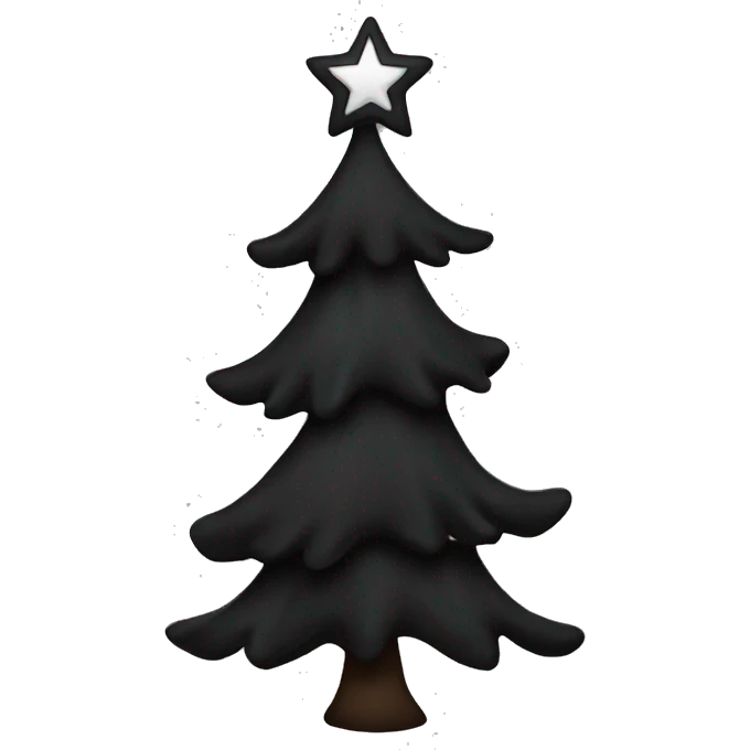 Black Christmas tree emoji