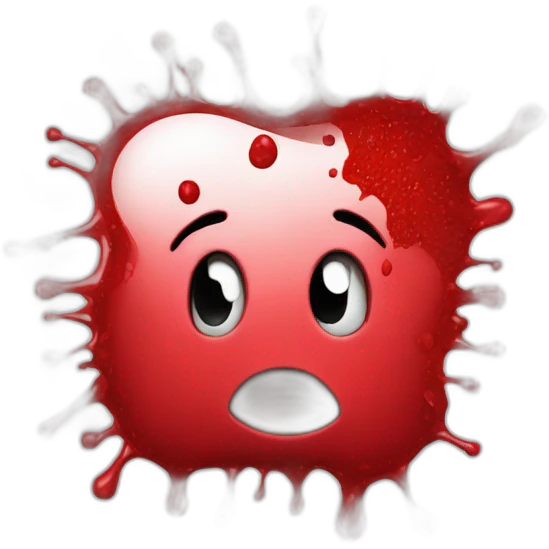 a positive blood splatter emoji
