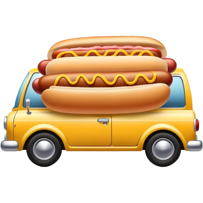 Hot dog in a car emoji