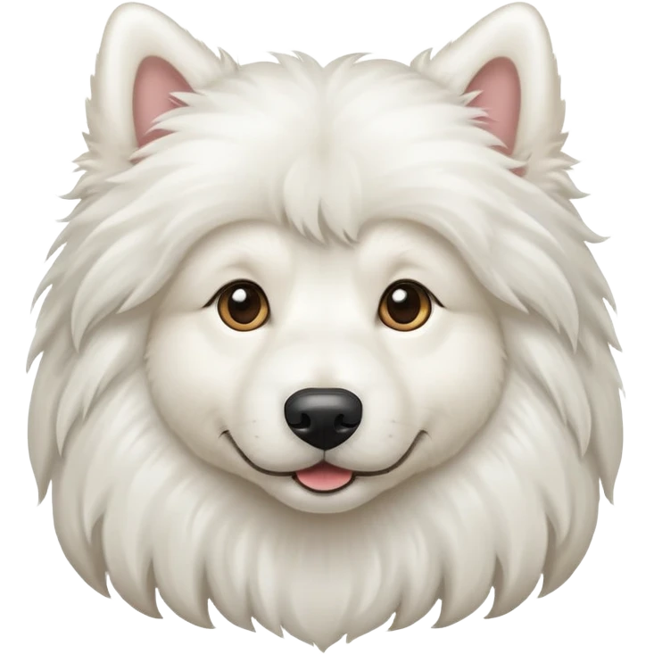 White long-haired dog emoji
