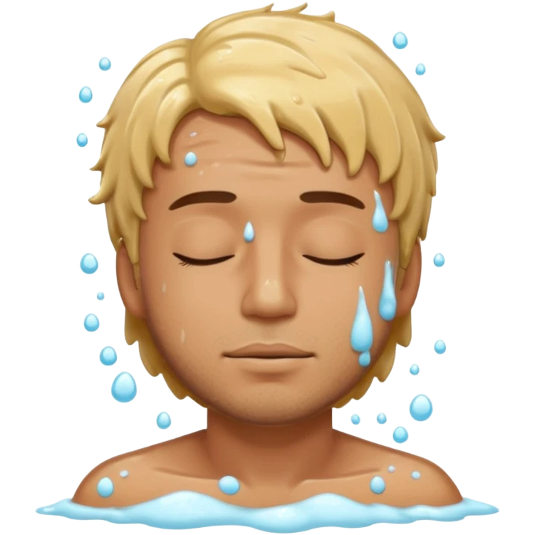 a man getting shampoo everywhere emoji