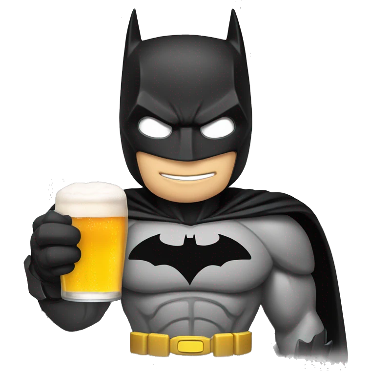 Batman qui boit une bière  emoji