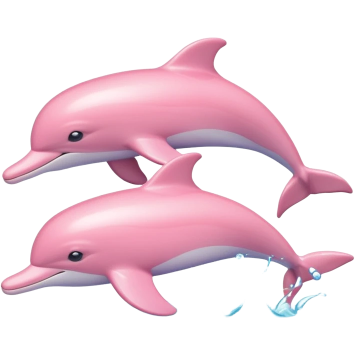 two Pale pink dolphin emoji