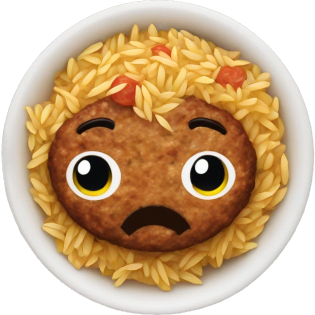 orzo with meatballs emoji