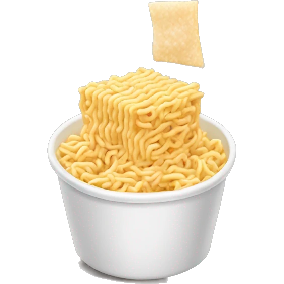 cheesy Cup noodles with rice cakes emoji