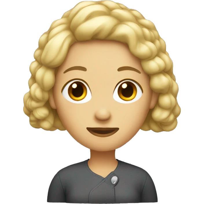 woman with a clip on head emoji