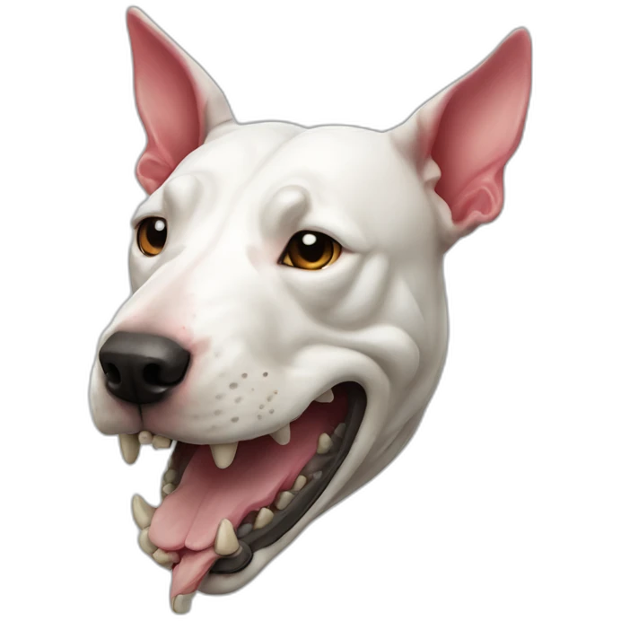 Bullterrier dog raw skull emoji
