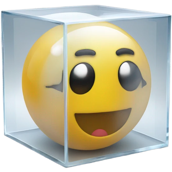 abs inside a glass cube emoji