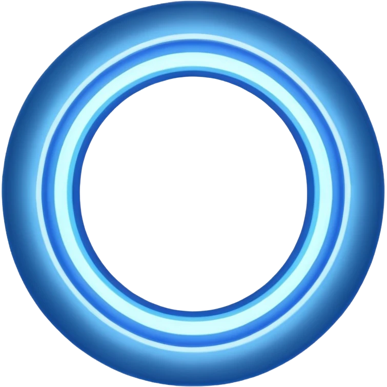 circular blue halo emoji