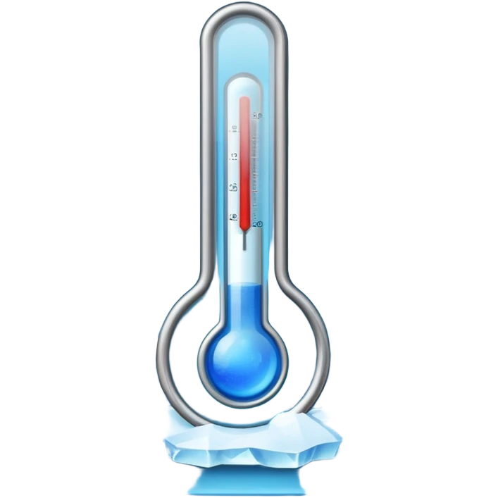 cold ice thermometer only blue color emoji