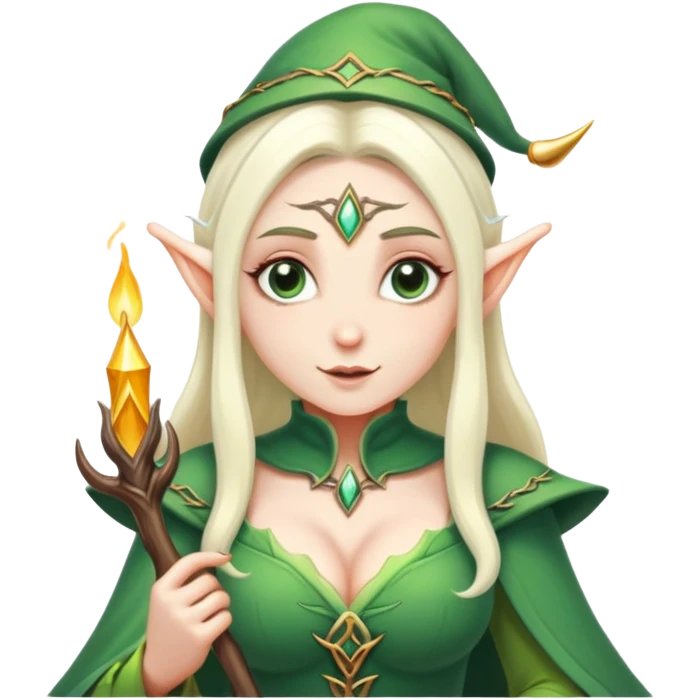 elf wizard with three boobies emoji