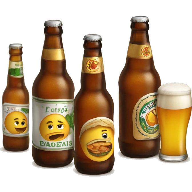 Cervezas con tapas emoji