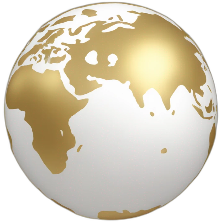 globus in the white and gold emoji
