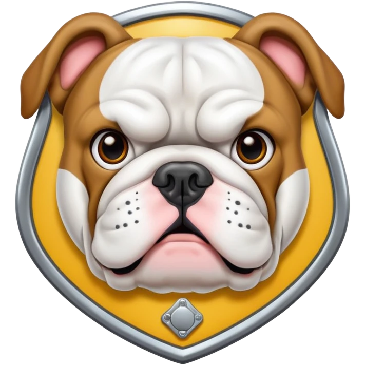 bulldog with a security badge emoji